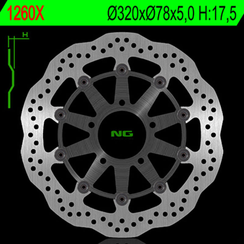 NG Fala dysku hamulca 1260xg