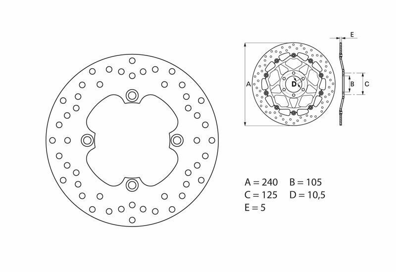 BREMBO Serie Oro Round Fixed Brake Disc 68B40780