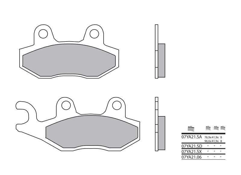 BREMBO Street Sintered Metal Brake pads - 07YA21LA 07YA21LA