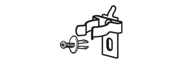 Haczyk do wiosennej beta dla mebli sklepowych Ø9,5 mm aluminium ze śrubą 088880251