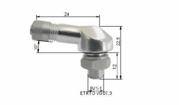 Bihr Ø8.5mm Aluminum Tire Valve - X10W531