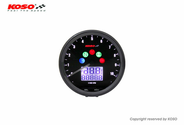 Koso Neo Retro Multi-Function Meter 64mm TNT Black BA058100