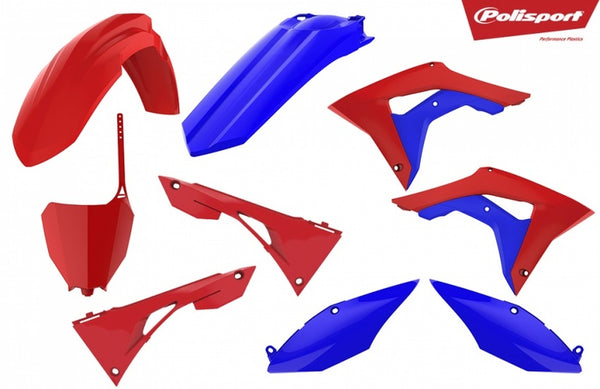 Zestaw Policeport Plastics Red/Blue Honda CRF250/450R 90791