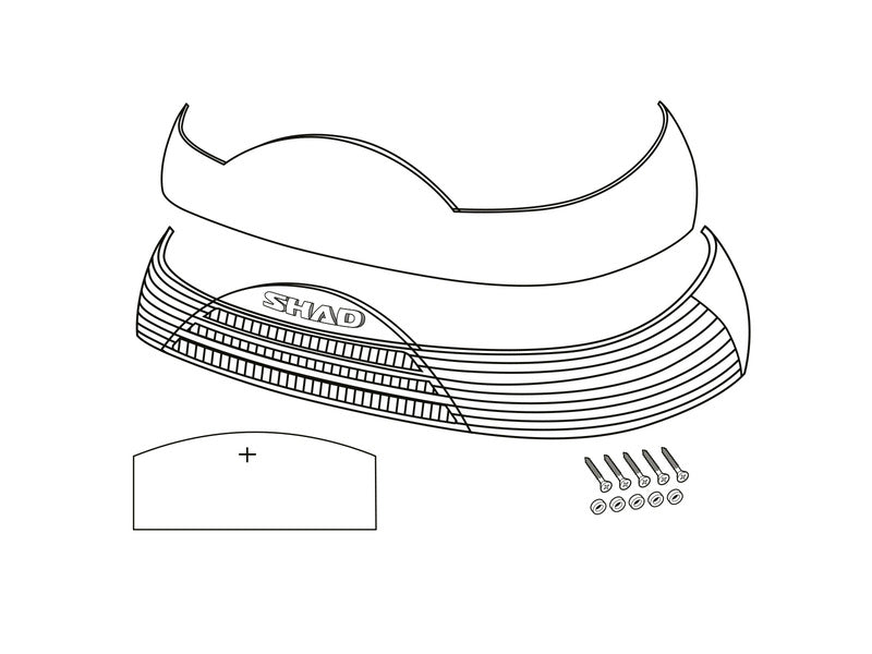 SHAD SH46 Reflectors Red D1B465CAR