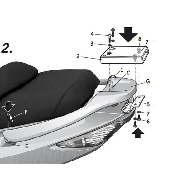 Shad Top Master Sett - KYMCO K0XC55ST