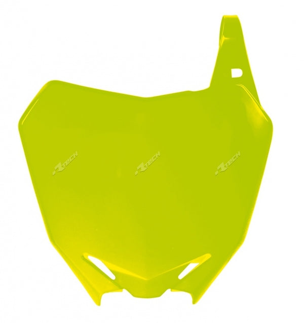 Racetech Front Number Plate Neon Yellow Suzuki RM-Z250/450 R-TMMZGF0008