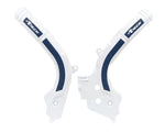 RACETECH Bi-material Frame Guard White/Blue R-PRTKTMBNBL1