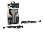 V PARTS Foldable Levers 177mm CNC Black/Aluminum Screws with Adapters by Pair KTM LV-FL(M69-D01)