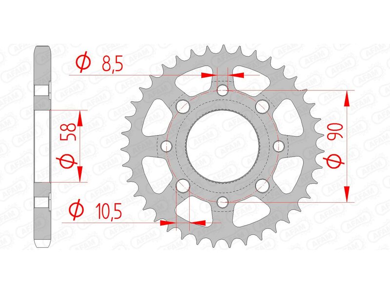 Afam Steel Standard tylny spropet 10201 - 428