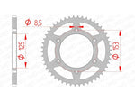 Afam Steel Standard tylny sprock 10212 - 520