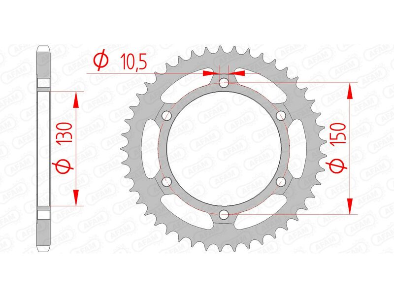 Afam Steel Standard tylny spropet 10501 - 520