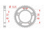 Afam Steel Standard tylny sprock 10508 - 530