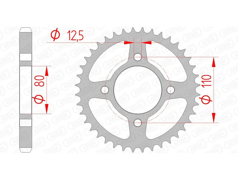 Afam Steel Standard tylny sprock 10603 - 530