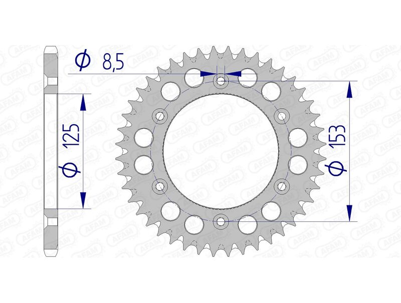 Afam aluminiowy Ultra -Light Tylny Spropet 11212 - 520