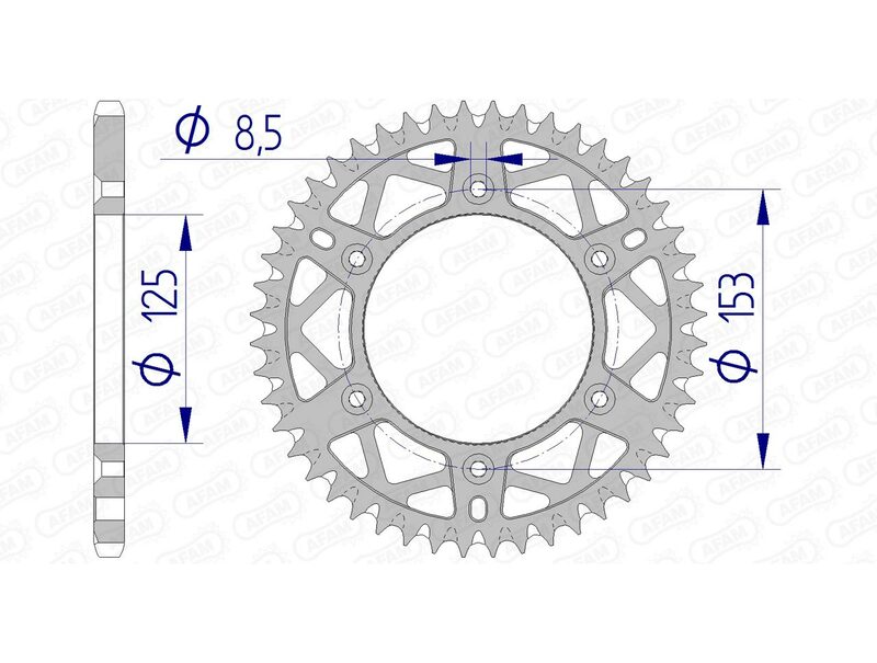 Afam aluminiowy Ultra -Light Tylny Spropet 11212 - 520