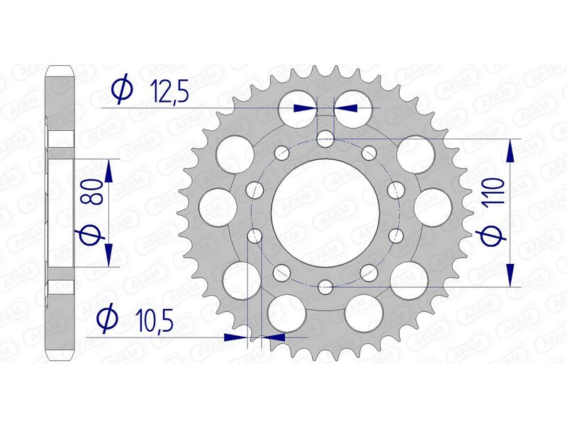 Afam aluminiowy Ultra -Light Tylny Spropet 11605 - 530