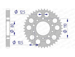 Afam aluminiowy Ultra -Light Tylny Spropet 11605 - 530