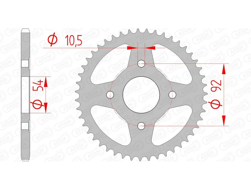 Afam Steel Standard tylny sprock 12113 - 420