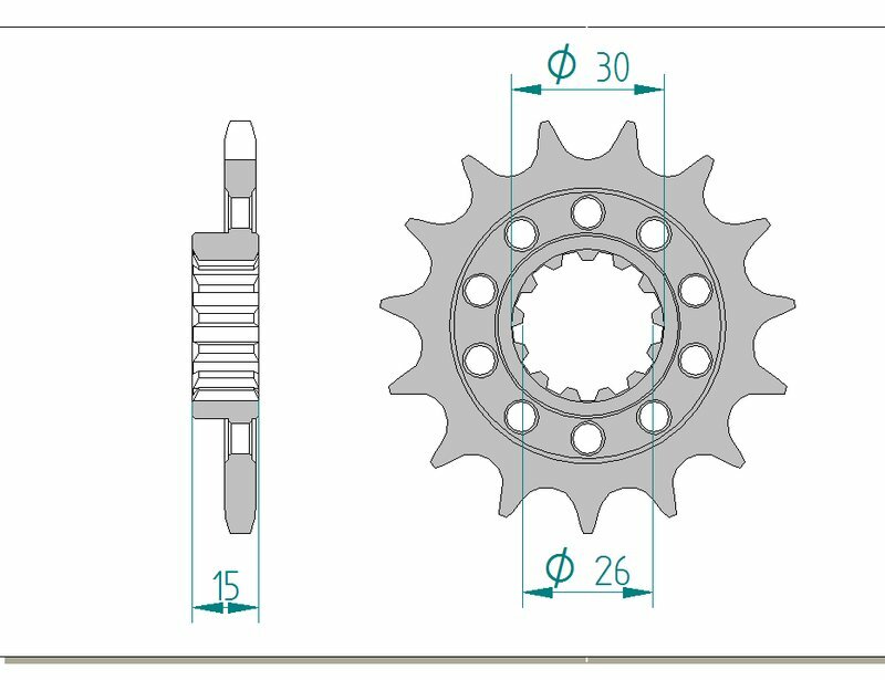 Afam Steel Standard przedni sprock 166800 - 525