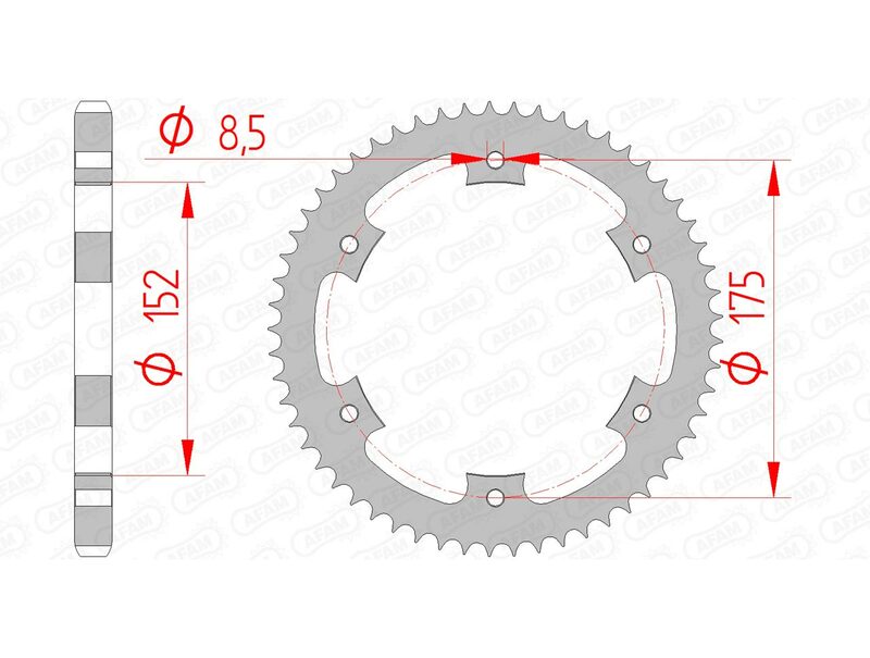 Afam Steel Standard tylny spropet 12207 - 428