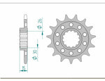 AFAM Steel Standard Front Sprock 166801 - 520