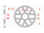 Afam Steel Standard tylny sprock 12325 - 428