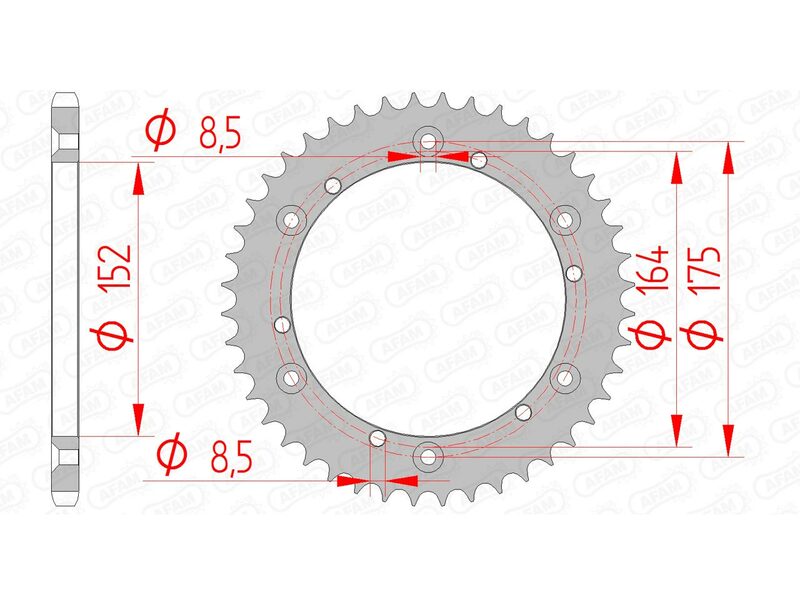 AFAM Steel Standard Zębatka tylna 12500 - 520 