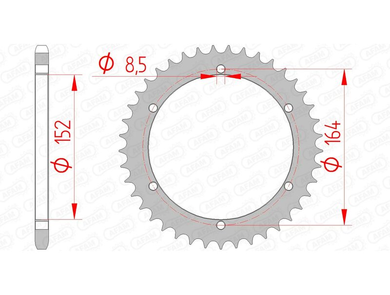 Afam Steel Standard tylny spropet 12502 - 520