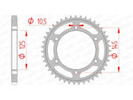 AFAM Steel Standard bakdrev 12603 - 525 för Yamaha TDM 850. Hållbart ståldrev med 145 mm ytterdiameter och 125 mm bultcirkel.