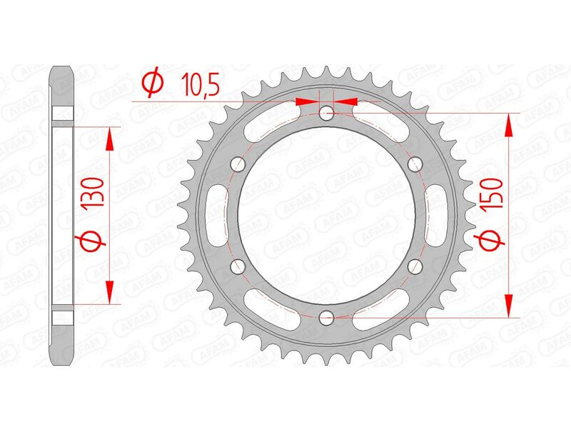 Afam Steel Standard tylny sprock 12606 - 525