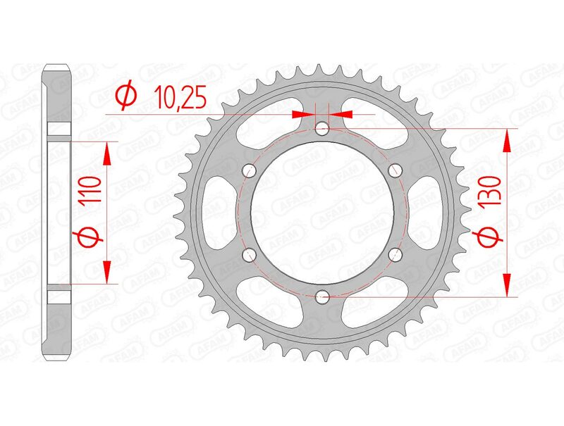 Afam Steel Standard tylna tylna mówiona 12813 - 530