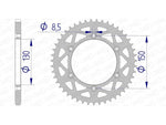 Afam aluminiowy tylny mówił 13323 - 520