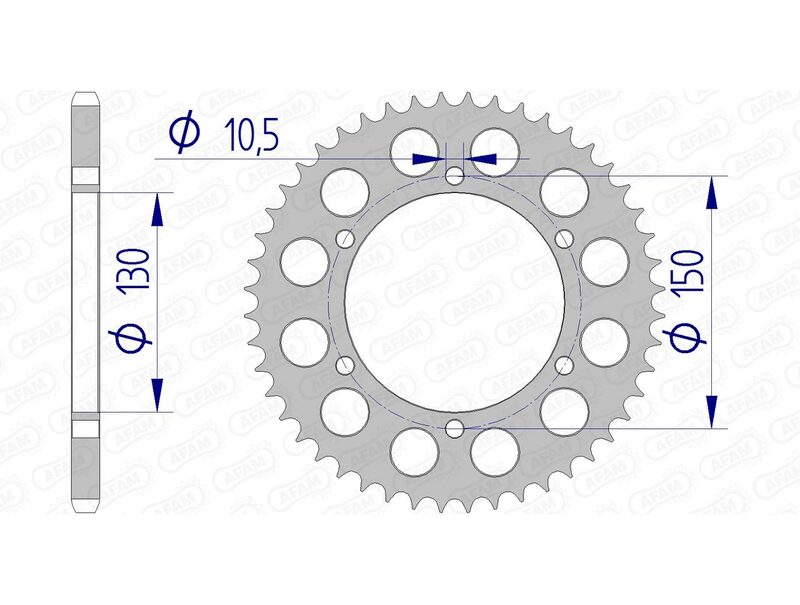 Afam aluminiowy tylny Spoket 13604 - 520