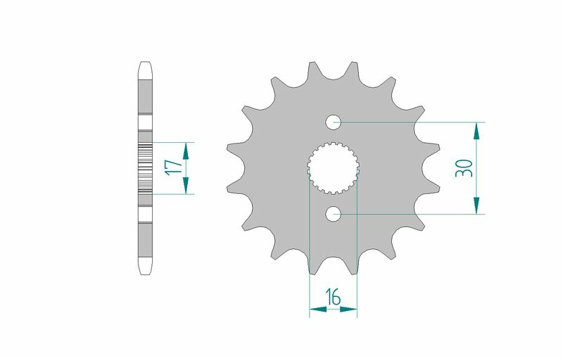 Afam Steel Self -Cleaning Front Sprock 20105 - 520