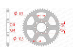 Afam Steel Standard tylny sprock 14100 - 420