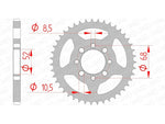 Afam Steel Standard tylny sprock 14101 - 428