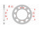 Afam Steel Standard tylny sprock 14109 - 420