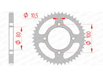 Afam Steel Standard tylny sprock 14213 - 428