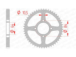 Afam Steel Standard tylny sprock 14215 - 428