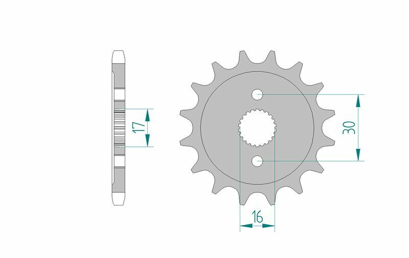 Afam Steel Standard przedni sprock 20108 - 428