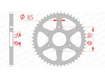 Afam Steel Standard tylny sprock 146100 - 420