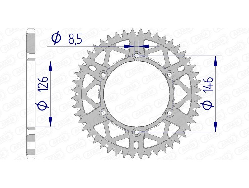 Afam Aluminium Ultra-Light Samoczyszczanie tylnego spropet 15203-520