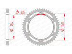 Afam Steel Standard tylny sprock 16203 - 428