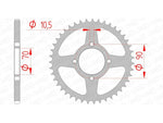 Afam Steel Standard tylny sprock 16310 - 520