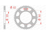 Afam Steel Standard tylny sprock 16600 - 520