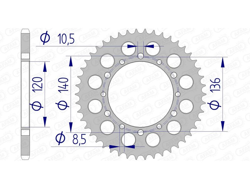 Afam aluminiowy tylny używany 17404520