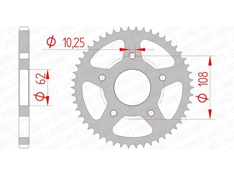 Afam Steel Standard tylny spropet 47201 - 428