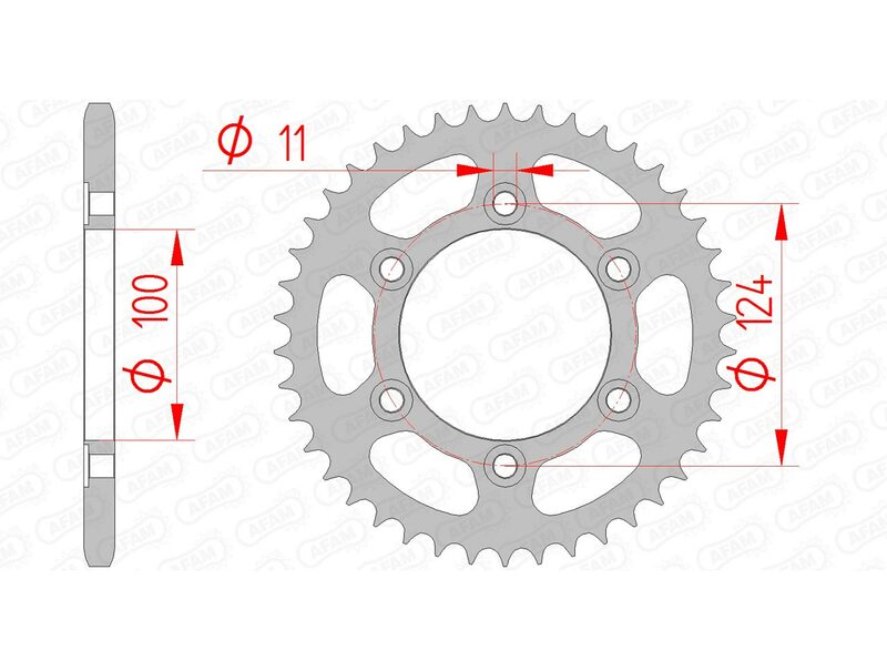 Afam Steel Standard tylny sprock 50602 - 520