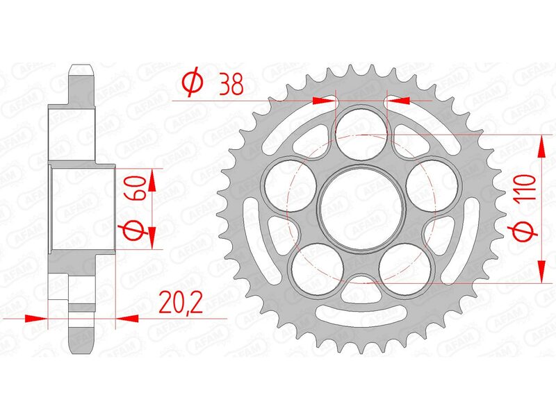 AFAM STEEL STANDARD REAR SPROPET 50800 - 525