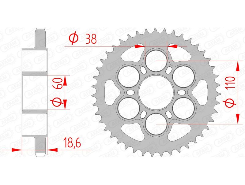 Afam Steel Standard tylny spropet 50801 - 525